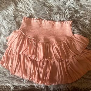 light pink ruffle skirt
